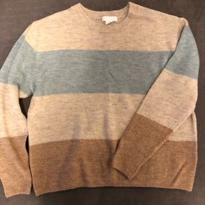 H&M Beige Color-block Sweater, size S